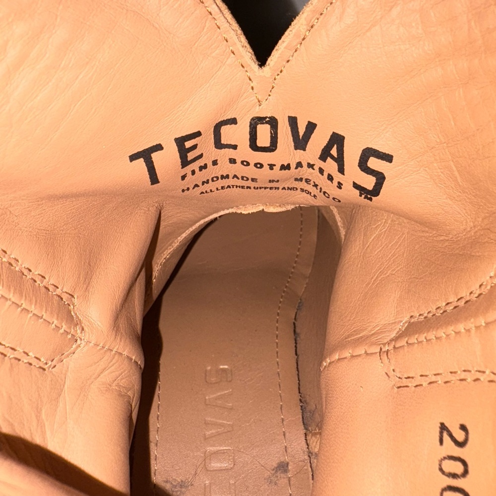 Tecovas Men's Handmade.    Suede Tan Western Boots - Picture 4 of 10